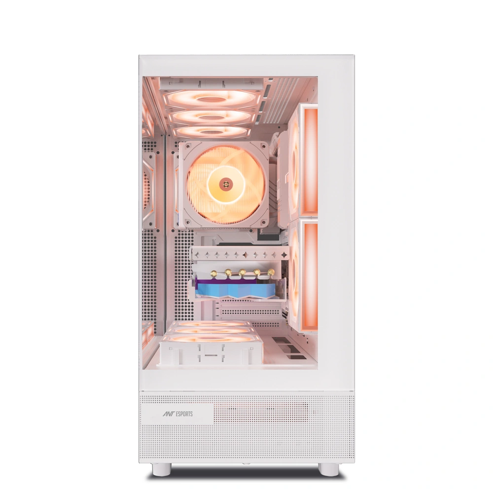 Ant Esports Gaming Cabinet Crystal x6 White view 4
